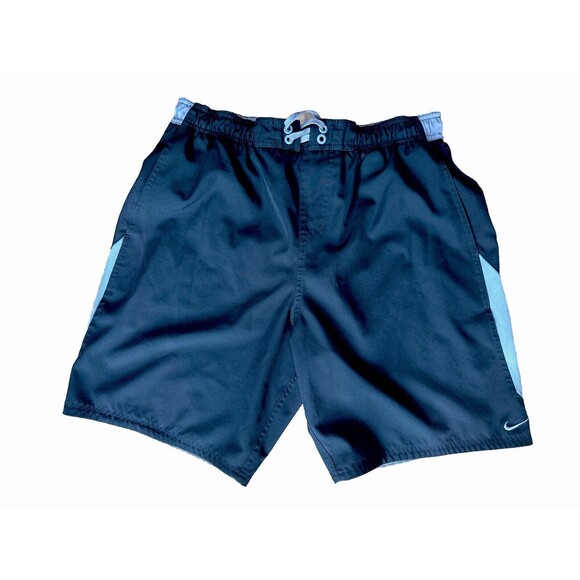 Nike Swim Trunks Adult‎ Men’s Large Black/Grey Pockets - Picture 1 of 7